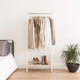 IRIS Garment Rack with Wood Shelf